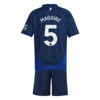 Maglie da calcio Manchester United Harry Maguire #5 Seconda Maglia Bambino 2024-25 Manica Corta (+ Pantaloni corti)